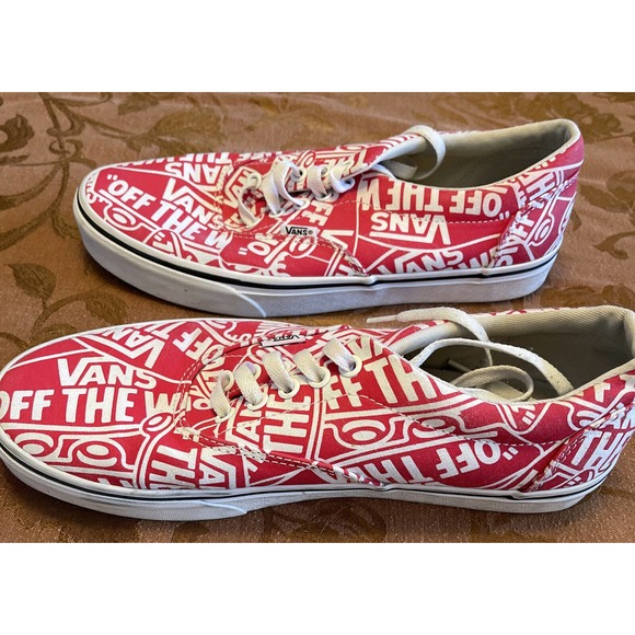 Vans 500714 Classic Old Skool Low Top Red Spell Logo Sneakers Men’s Sz 9.5 - Picture 11 of 13